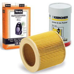 Аксессуары и расходные материалы для пылесосов и полотеров 