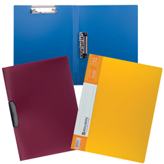 Папки пластиковые с прижимом и доски-клипборды 